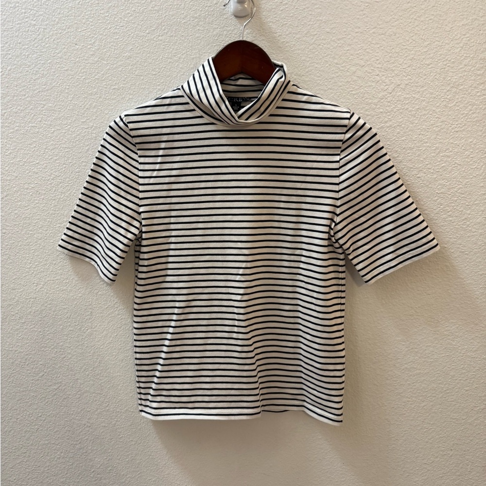 NWT J.Crew Stretch cotton-blend T-shirt in stripe size Small - Picture 3 of 6